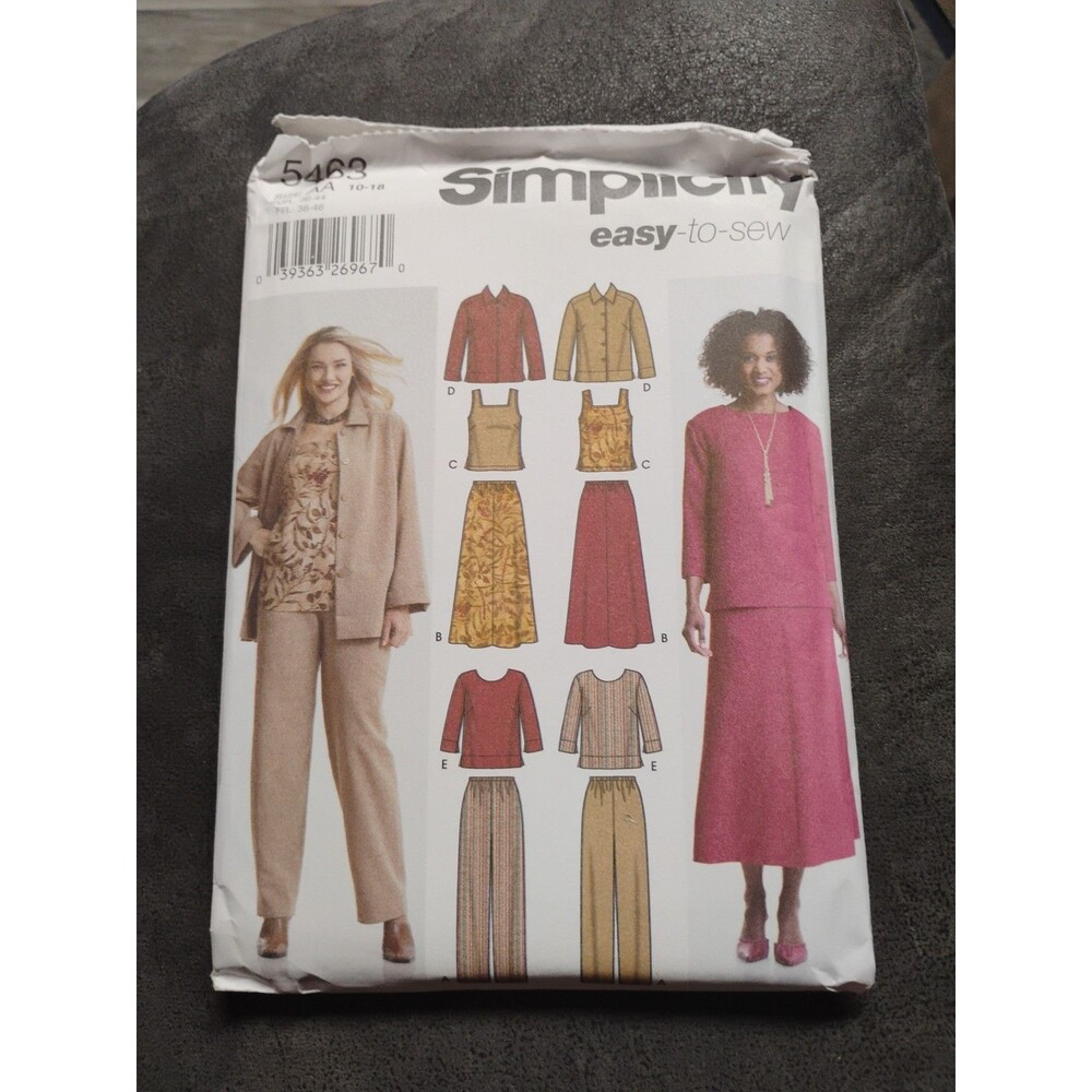 Simplicity Sewing Pattern 5463 Womens Pants Skirt Tank Top Jacket Size AA